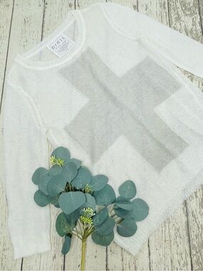 Press Mohair Tissue Plus Sign Sweater
